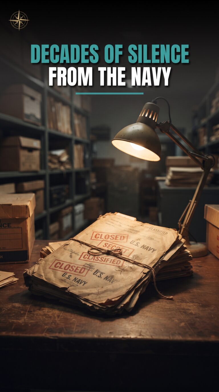 A classified military file folder sitting under a warm desk lamp